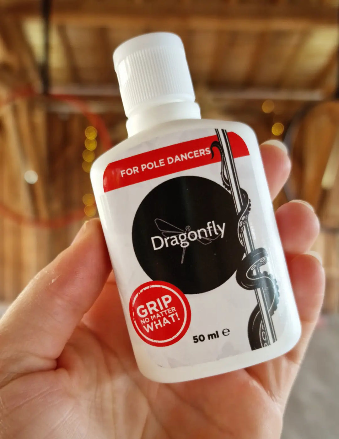 Dragonfly pole grip for dry hands