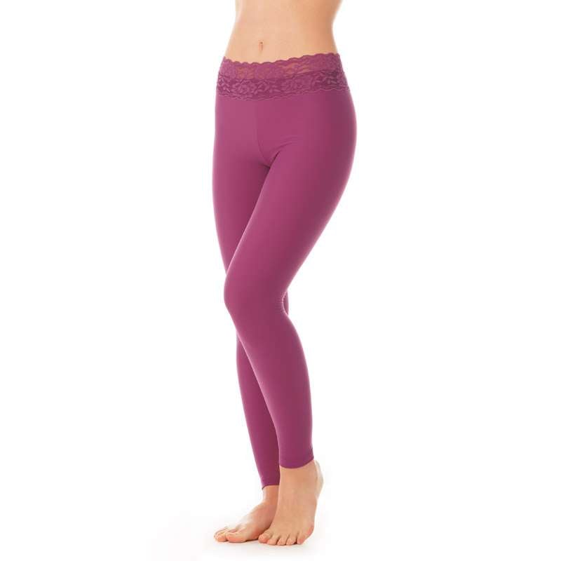 Sport leggings with lace Adriana | Leggings | Color: violet lace | Yoga Leggings | Legging en dentelle | Leggings with lace | Sportovní legíny s krajkou | Sport Leggings mit Spitze