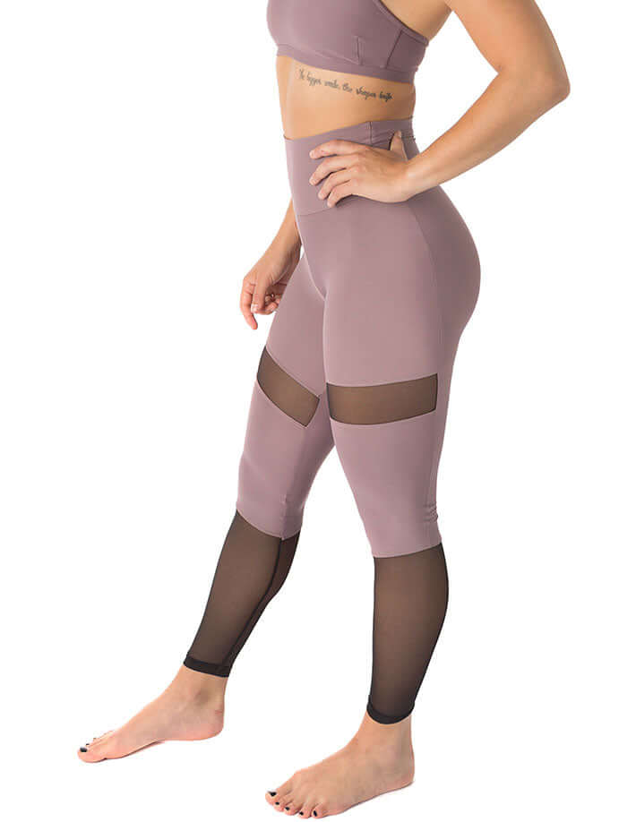 Mesh leggings Barbara | Leggings | Color: petrol / mesh | Yoga Leggings | Legging en tulle à taille haute | Mesh leggings | Legíny s tylem | Leggings mit Netz