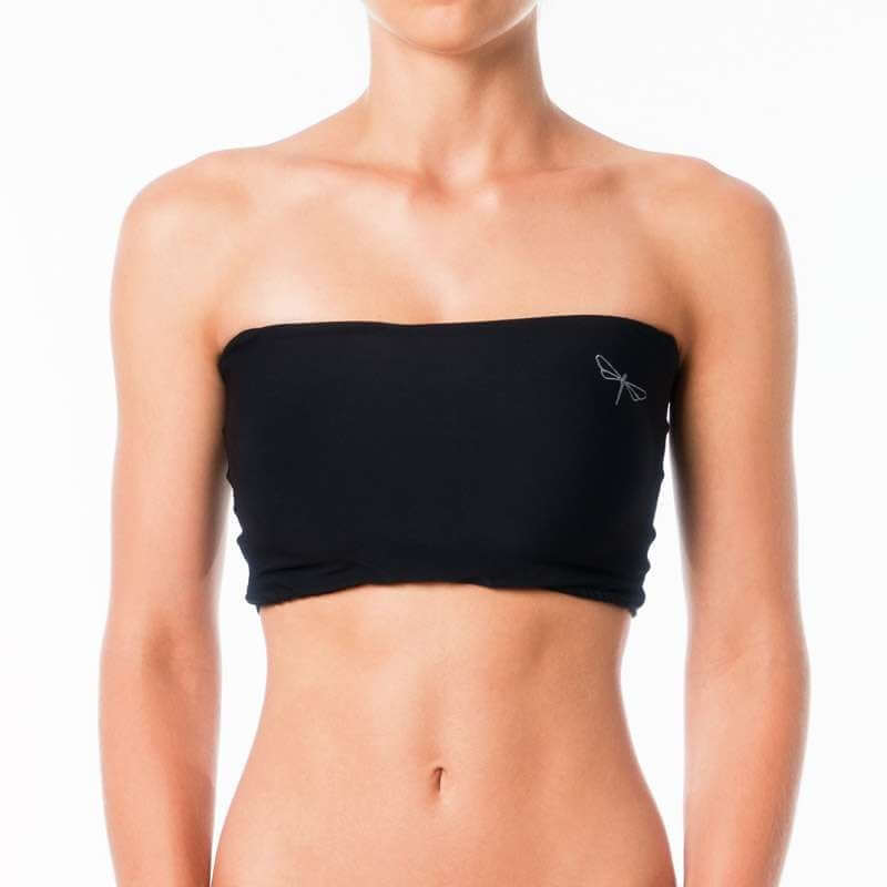 Tube top | Sports bra | Color: black | Women's sports bra | Dragonfly Pole Dance Clothes and Bikram Hot Yoga Outfit