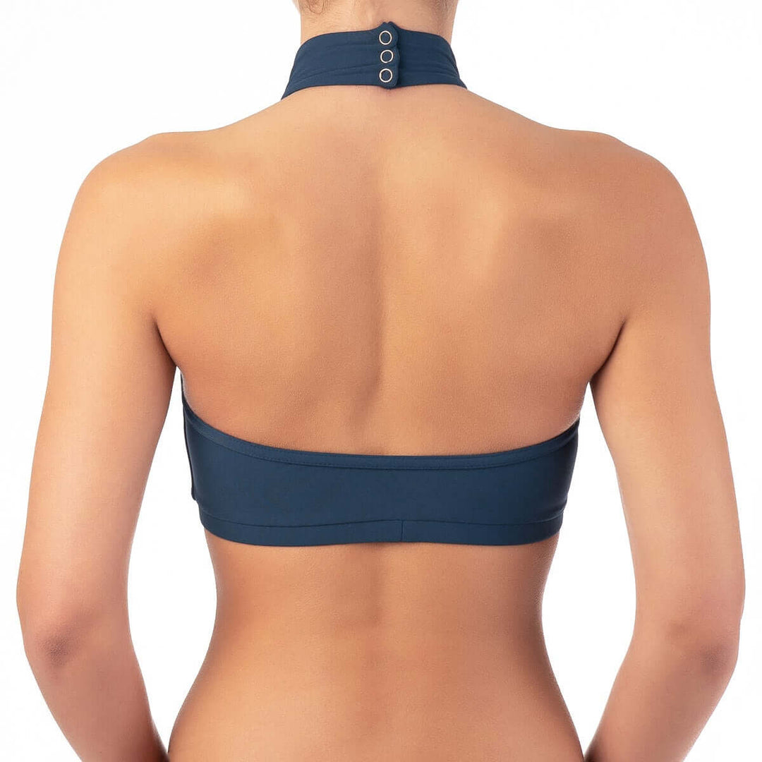 Halter sports bra Lisette | Halter Neck Sports Bra | Sports bra | Color: petrol | Soutien-gorge sport | Dragonfly Pole Dance Clothes and Bikram Hot Yoga Outfit