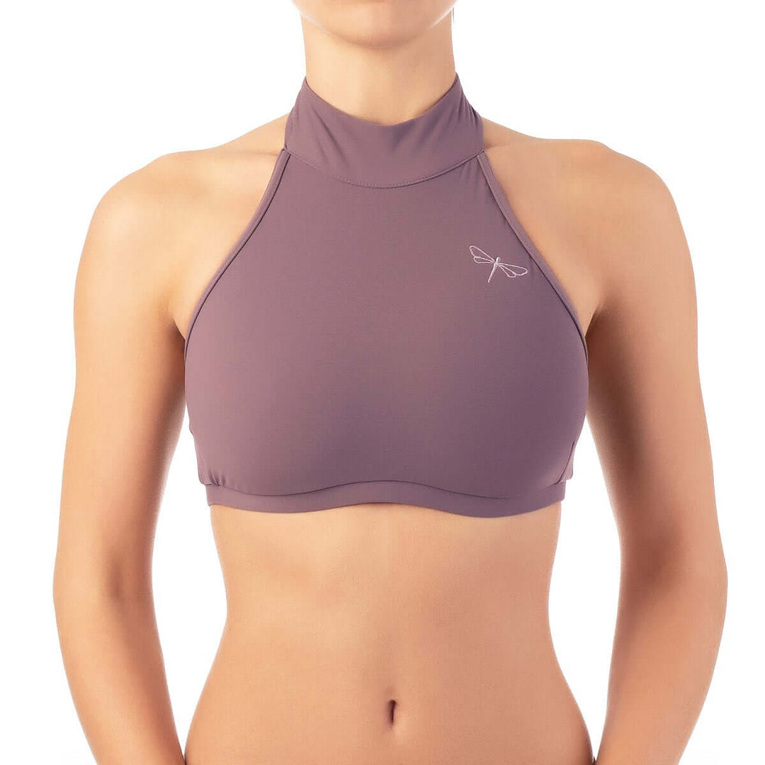 Halter sports bra Lisette | Halter Neck Sports Bra | Sports bra | Color: petrol | Women's sports bra | Dragonfly Pole Dance Clothes and Bikram Hot Yoga Outfit