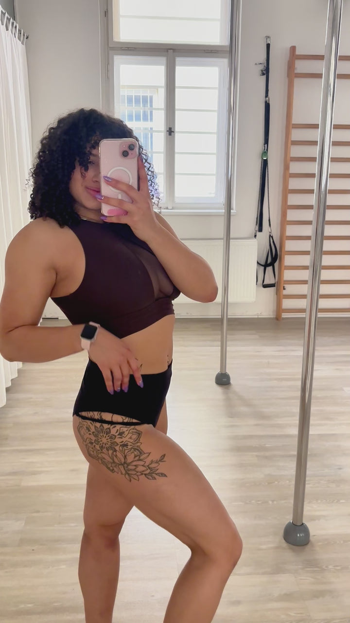Pole Shorts with Side Straps - Anna