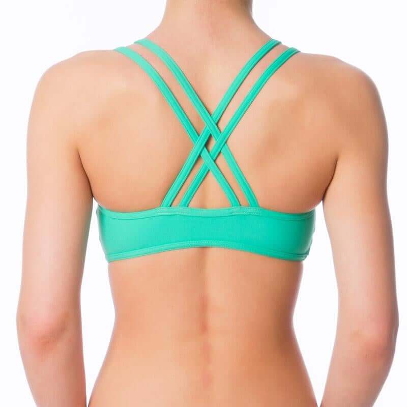 Double shoulder straps sports bra | Sports bra | Color: yellow | Women's sports bra | Dragonfly Pole Dance Clothes and Bikram Hot Yoga Outfit