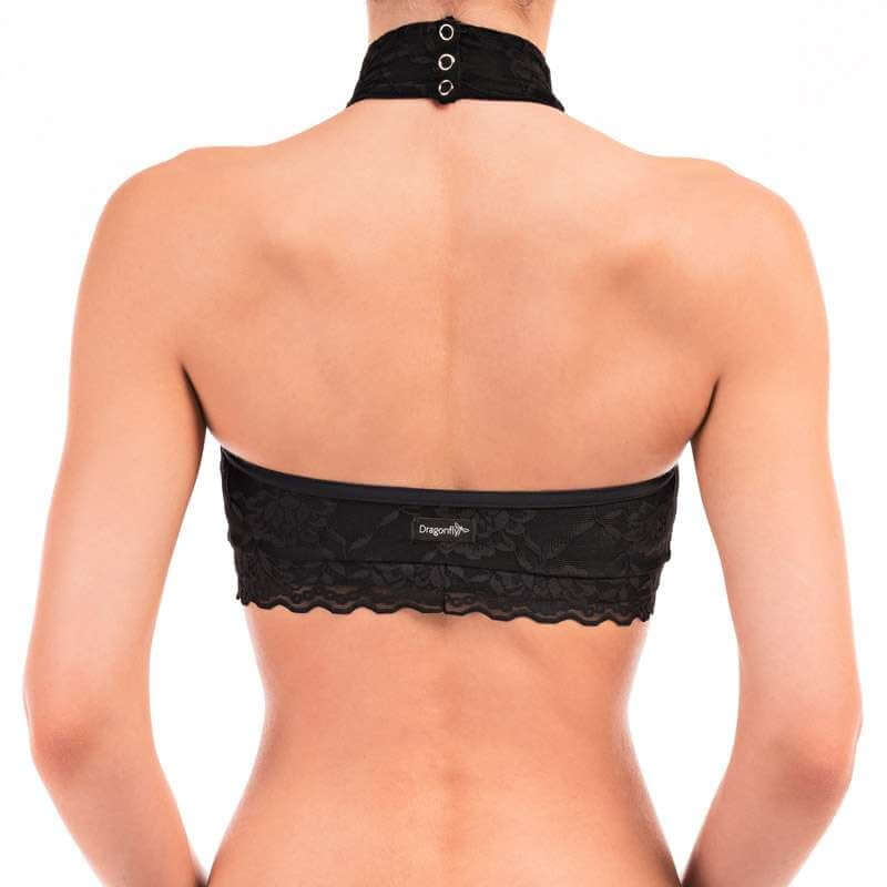 Halter neck sports bra with lace - Lisette Dragonfly Halter neck sports bra with lace - Lisette Dragonfly