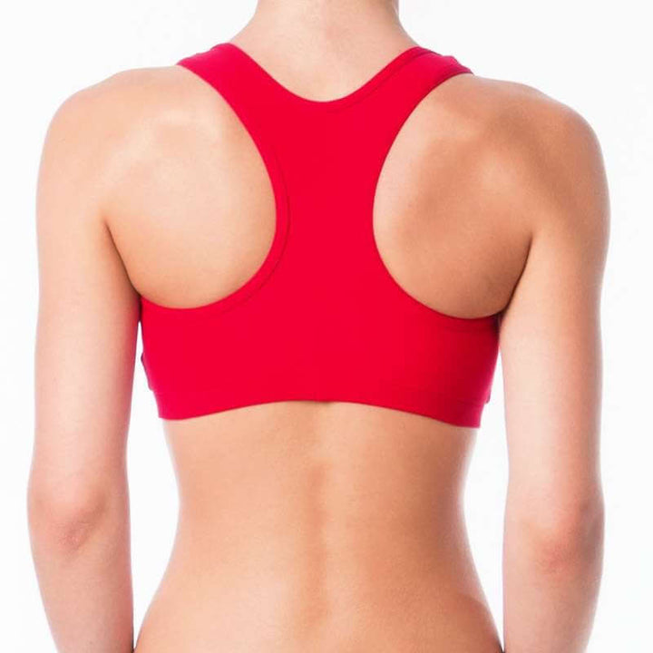 Sporty bra | Sports bra | Color: red | Women's sports bra | Dragonfly Pole Dance Clothes and Bikram Hot Yoga Outfit