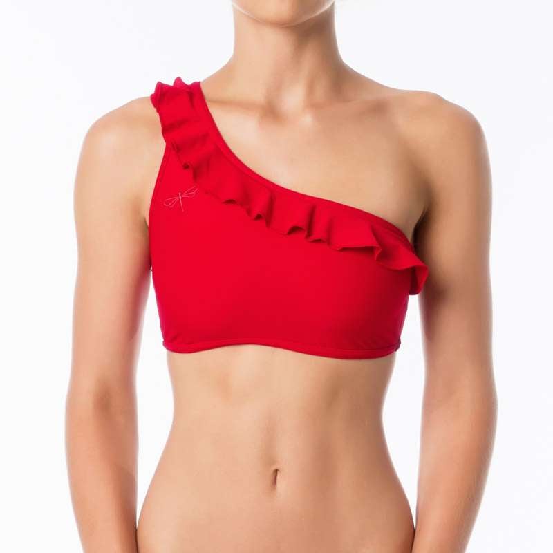 Carmen frilled Sports bra Dragonfly XS red