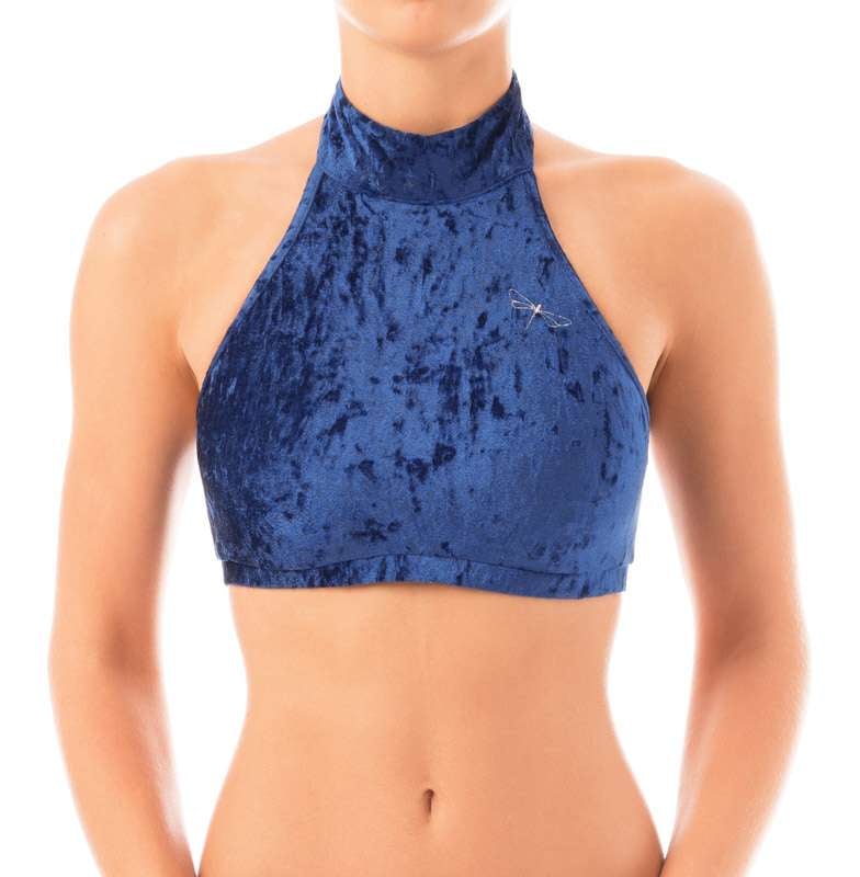 Superstar Blue Lace Design Halter Neck Bra – Cherrypick