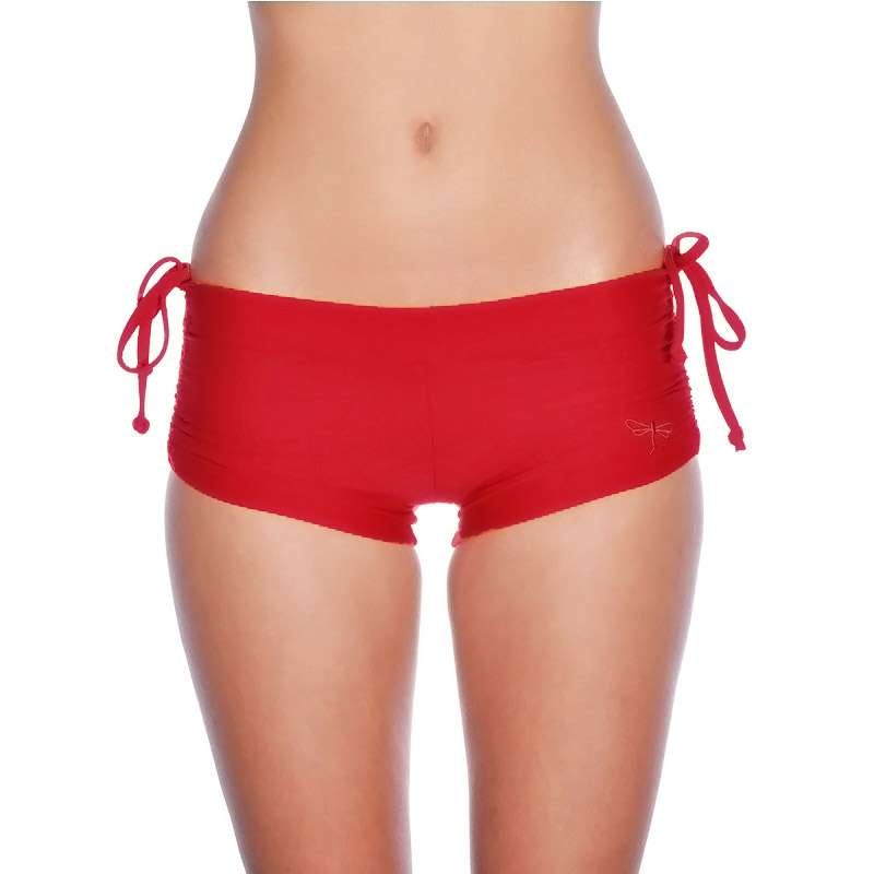 Red Paisley Hot Yoga Shorts Bikram plus size workout pole fitness