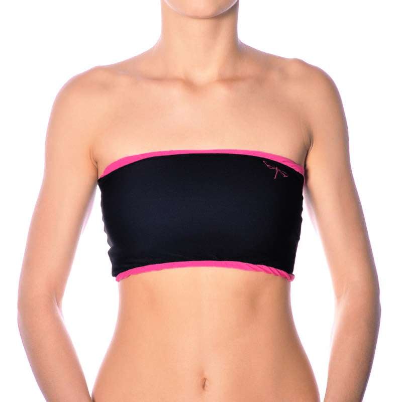 Crazy Chick® New Ladies Women Plain Black Boob Tube Bandeau Strapless  Stretch Yoga Sports Bra Vest Crop Top UK Size 8-14 (UK 10) - ShopStyle