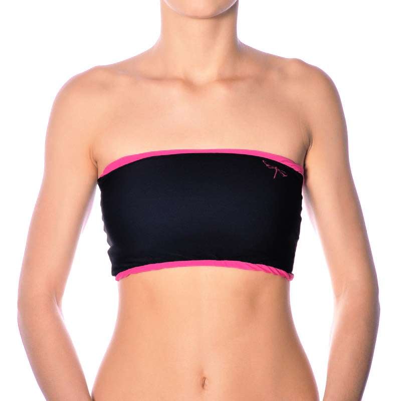 Tube top Sports bra Dragonfly Uni black / pink